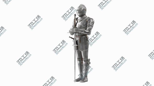 images/goods_img/20210312/Medieval Knight Plate Armor standing with Zweihander 3D model/3.jpg